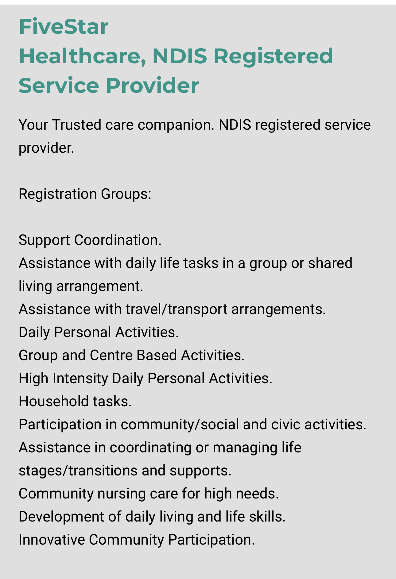 FiveStar Healthcare Pty Ltd — photo 3