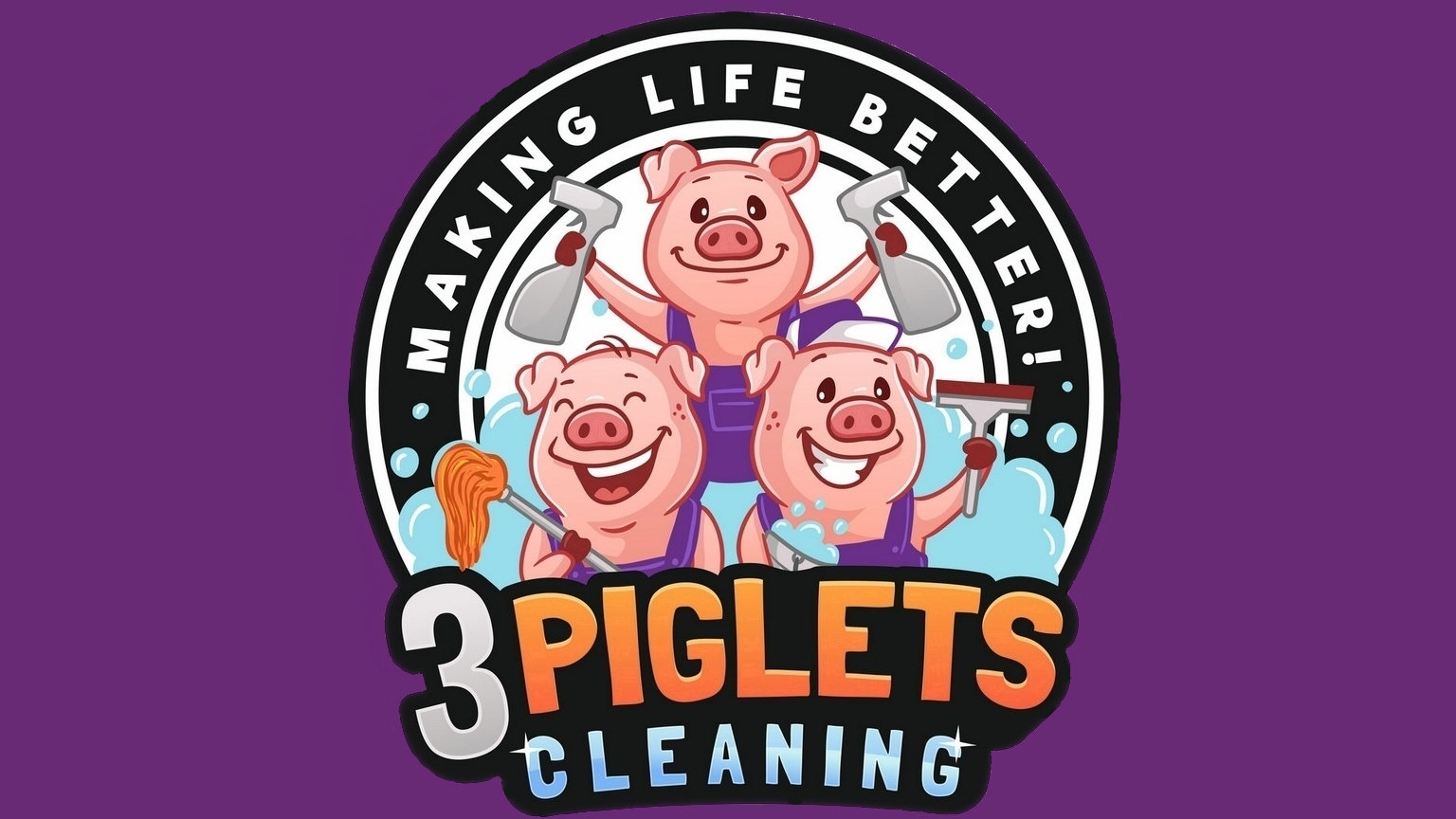 3 Piglets Cleaning